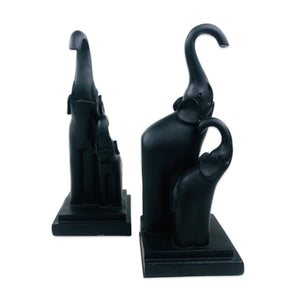 BLACK ELEPHANT BOOKEND(PAIR)