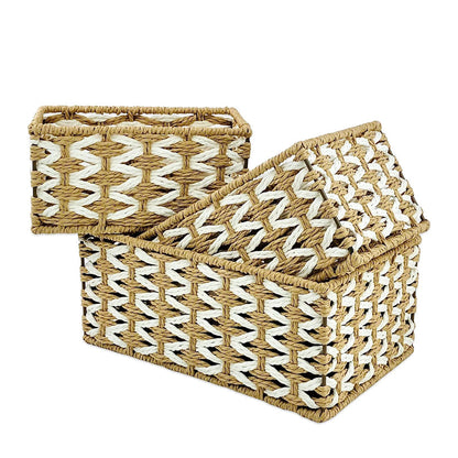 RECTANGULAR JUTE TOWEL BASKET (SET OF 3)