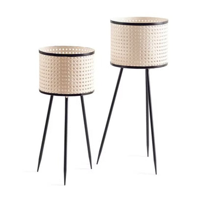 PERFORATED METALLIC PLANT POTS (SET OF 2)