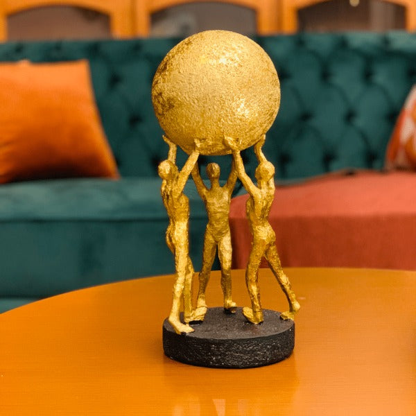 BLACK & GOLDEN RESIN SCULPTURE