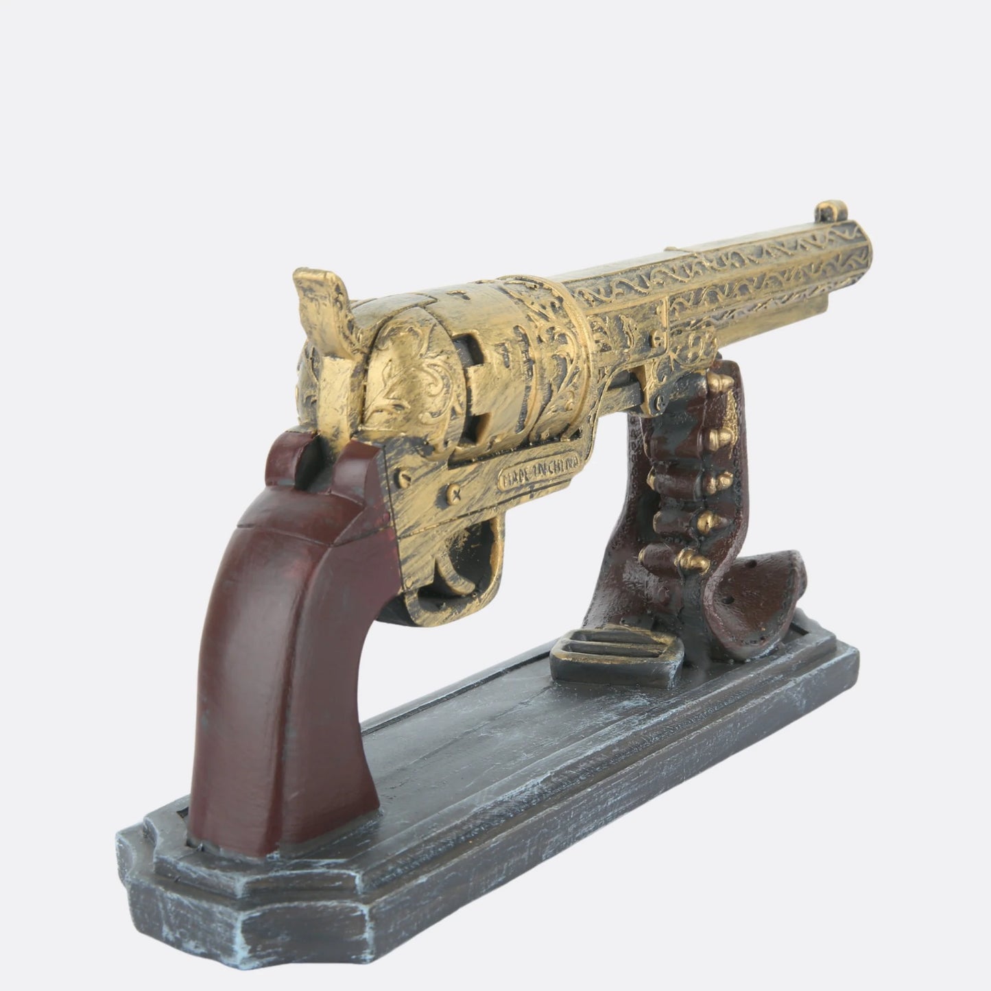 DECORATIVE PISTOL WITH BULLETS