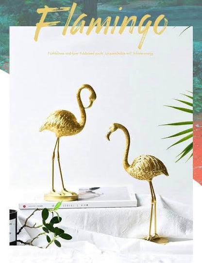 GOLDEN FLAMINGO SCULPTURE (PAIR)