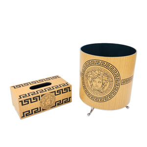 VERSACE BASKET WITH TISSUE BOX SET