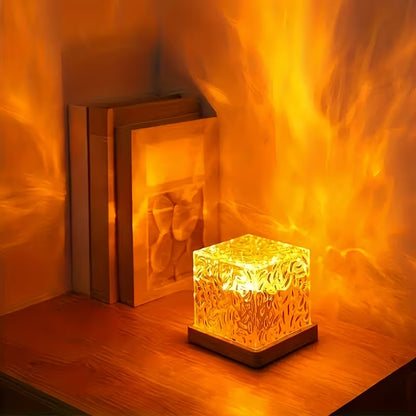 MODERN LED FLAME EFFECT DECORATIVE TABLE LAMP