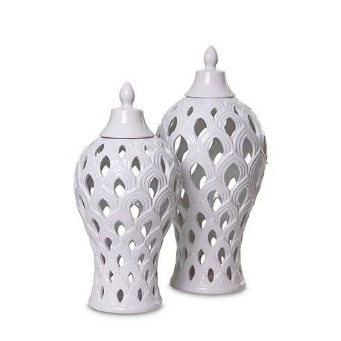 GINGER JARS WITH LID (SET OF 2)