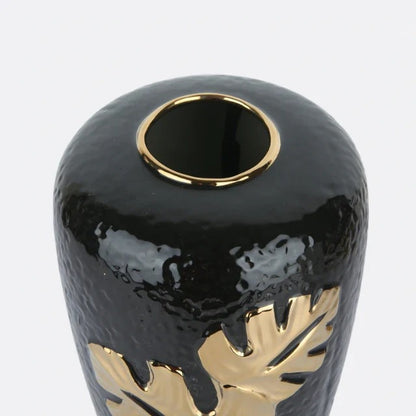 BLACK LEAFLET VASE