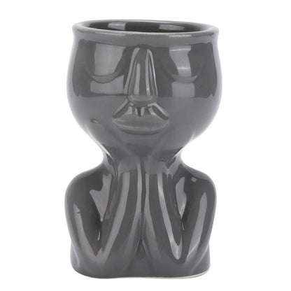 GREY PROFILE PLANT POT