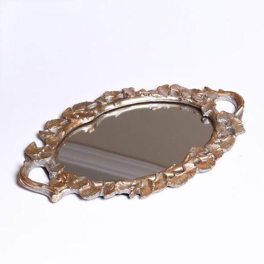 OVAL DESIGN MIRROR TRAY