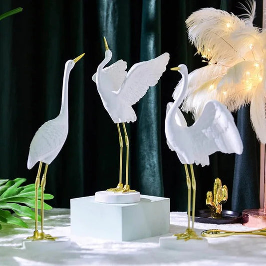 CRANE BIRD STATUE (3 PCS)