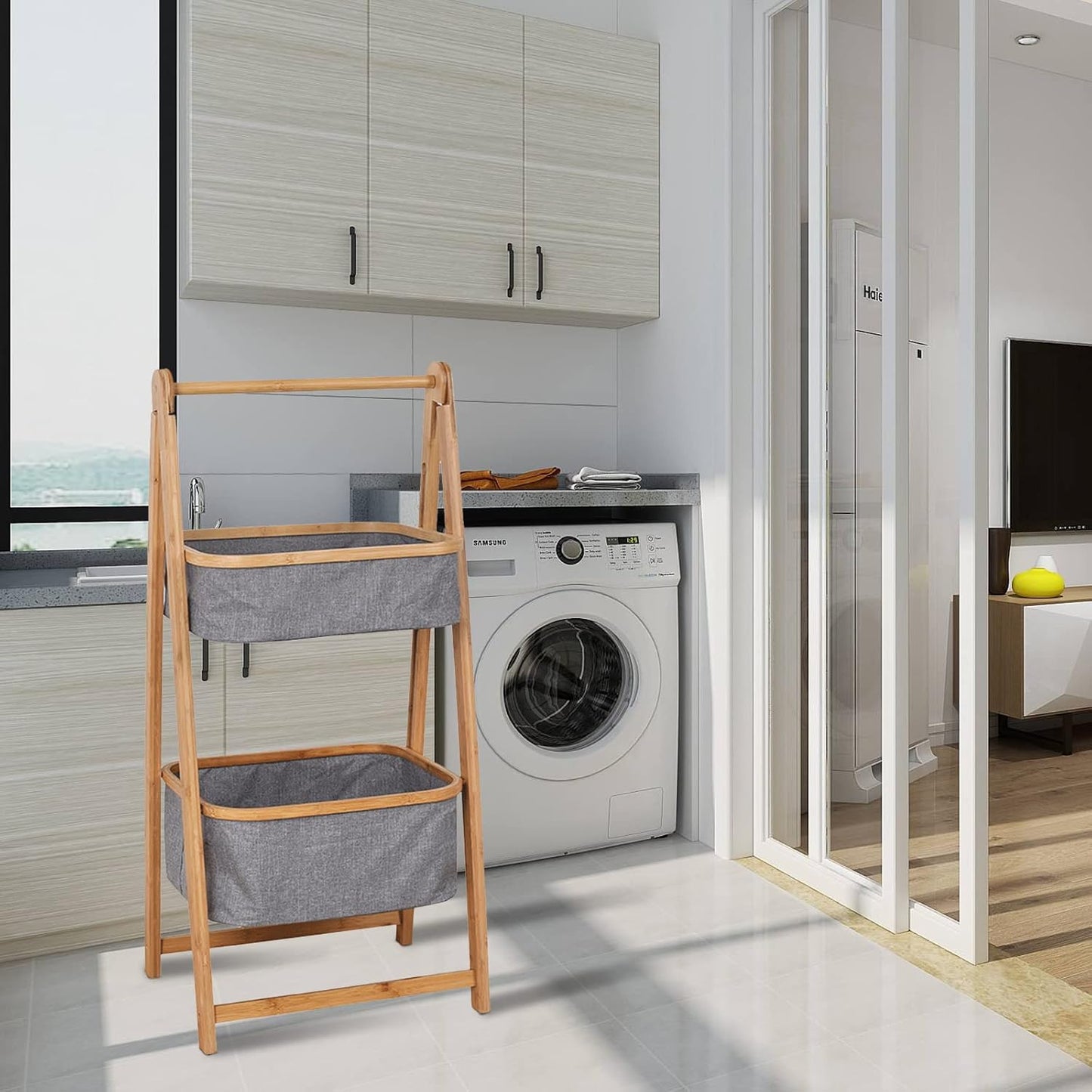 2 LAYER BABMOO LAUNDRY BASKET