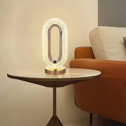 OVAL DESIGN LUXURY USB RECHARGEABLE TABLE LAMP