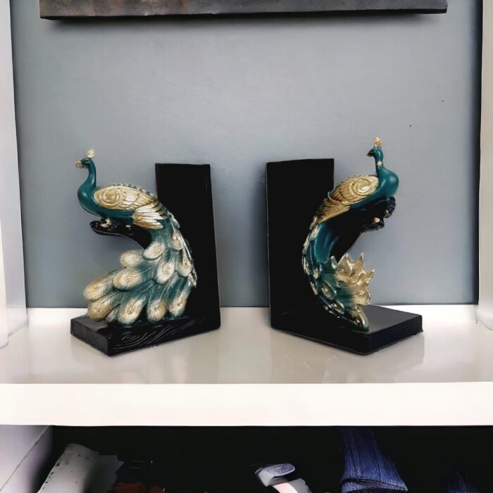 Elegant Peacock Bookend (Set Of 2)