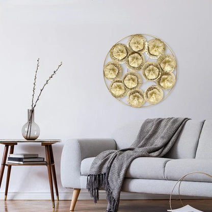 GOLDEN ROUND LEAFLET WALL HANGING