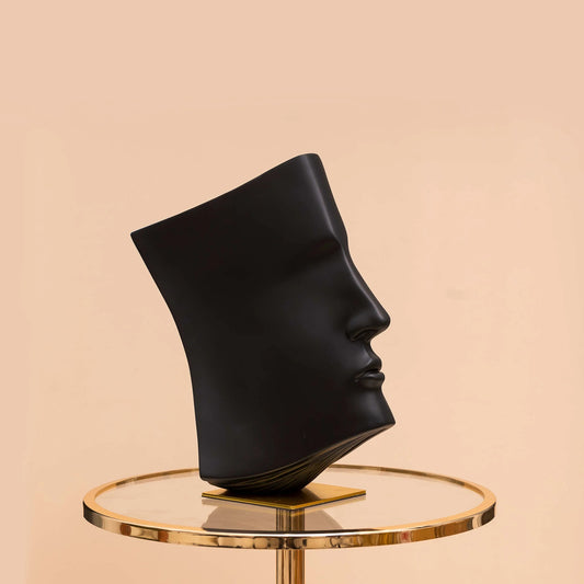 BLACK PROFILE HEAD STATUE