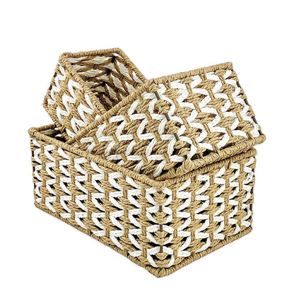 RECTANGULAR JUTE TOWEL BASKET (SET OF 3)