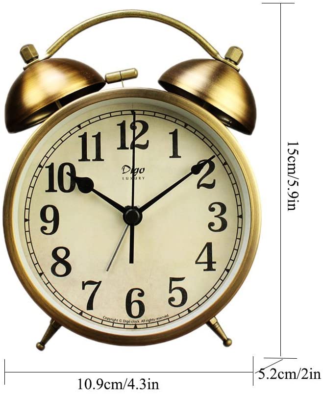 VINTAGE CLASSIC DOUBLE BELL ALARM CLOCK