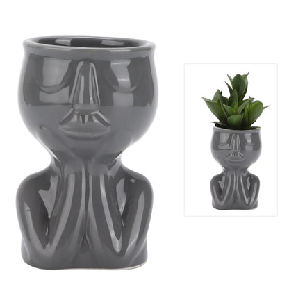 GREY PROFILE PLANT POT
