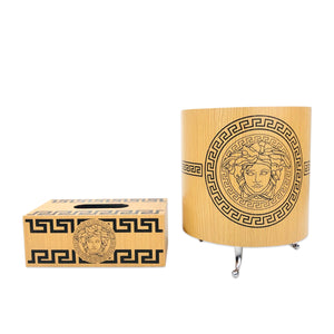 VERSACE BASKET WITH TISSUE BOX SET