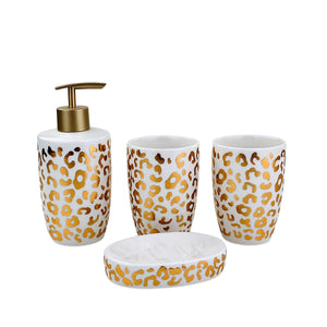 CHEETA PRINT BATH SET