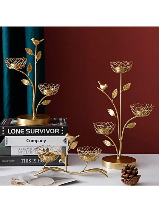 GOLDEN CANDLE HOLDERS (SET OF 3)