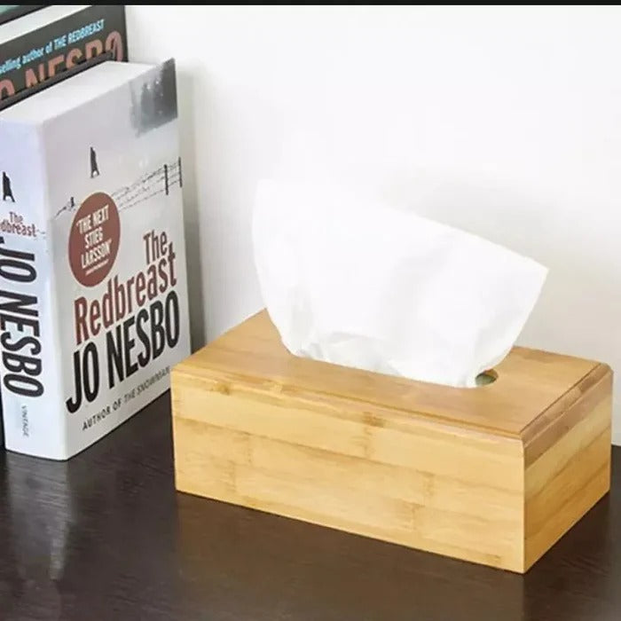 WOODEN TISSUE BOX