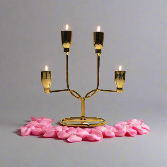 GOLDEN CANDLE STAND