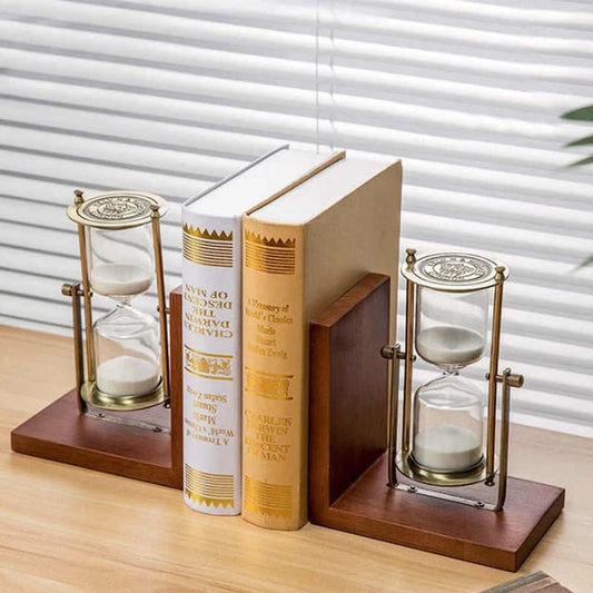 TIMEKEEPING ANTIQUE BOOKEND