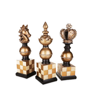 CHESS PIECES ORNAMENTS (SET OF 3)