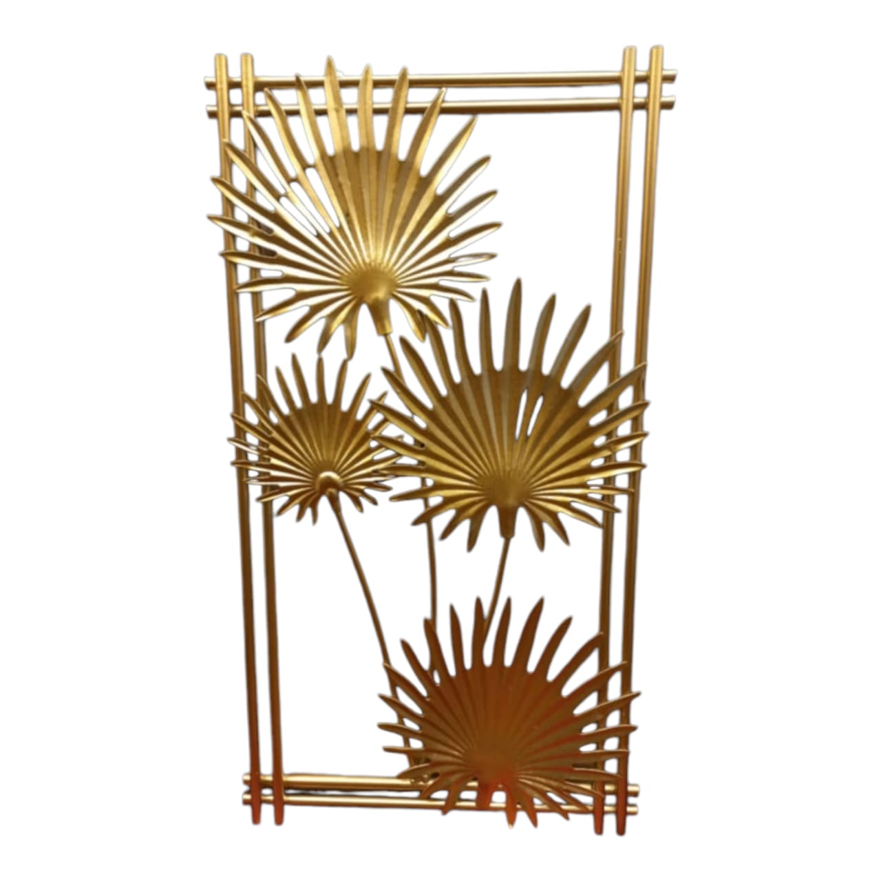 GOLDEN LEAF DESIGN METALLIC WALL HANGING