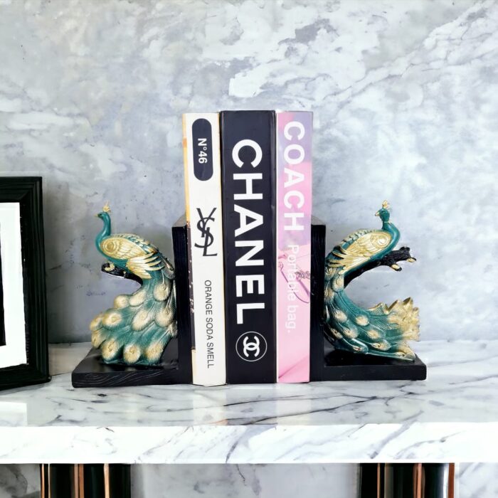 Elegant Peacock Bookend (Set Of 2)